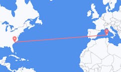 美国出发地 默特尔比奇飞往美国目的地 卡利亚里的航班