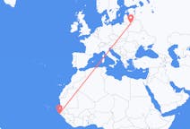 Flyg från Cap Skidåkning, Senegal till Vilnius, Litauen