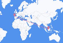 Flyreiser fra Sibu, Malaysia til Santiago de Compostela, Spania