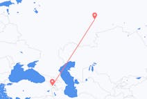 Flyg från Jerevan, Armenien till Yekaterinburg, Ryssland