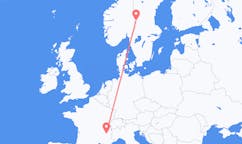 Flights from Grenoble, France to Rörbäcksnäs, Sweden