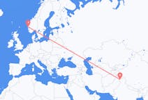 Flyreiser fra Srinagar, India til Bergen, Norge