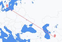 Loty z Aszchabad, Turkmenistan do Karlskrony, Szwecja