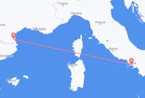 Flug frá Perpignan, Frakklandi til Napólí, Ítalíu