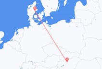 Flyg från budapest, Ungern till Århus, Danmark