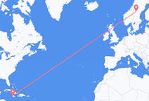 Flyg från Montego Bay, Jamaica till Östersund, Sverige