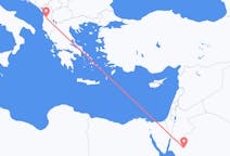 Flyg från Tabuk, Saudiarabien till Tirana, Albanien