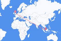 印度尼西亚出发地 坤甸飞往印度尼西亚目的地 曼徹斯特的航班