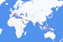 Flyreiser fra Ambon, Maluku, til Cagliari