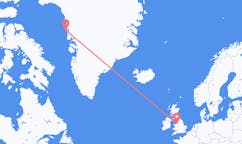イングランドのリバプールから、グリーンランドのウペルナビクまでのフライト