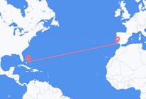 Flyreiser fra Rock Sound, Bahamas til Faro-distriktet, Portugal