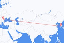 Flyreiser fra Gwangju, til București