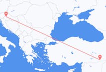 Flyreiser fra Zagreb, Kroatia til Mardin, Tyrkia