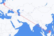 Flyreiser fra Long Lellang, Malaysia til Warszawa, Polen