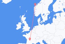 Vluchten van Ålesund, Noorwegen naar Brive-la-Gaillarde, Frankrijk