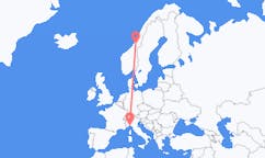 Flights from Namsos, Norway to Genoa, Italy