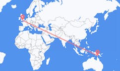 出发地 巴布亚新几内亚達魯前往英格兰的南安普敦的航班
