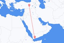 Flüge von Aden, der Jemen nach Diyarbakir, die Türkei
