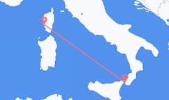 Flyreiser fra Ajaccio, Frankrike til Reggio di Calabria, Italia