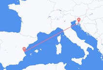 Vluchten van Rijeka, Kroatië naar Valencia, Spanje