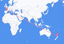 Flug frá Auckland, Nýja-Sjálandi til Pau, Frakklandi