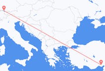 Fly fra Adana til Friedrichshafen