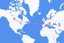 Flyreiser fra Saskatoon, Canada til Bari, Italia