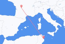 튀니지 모나스티르에서 출발해 프랑스 리모주로(으)로 가는 항공편