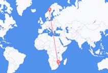 Flyreiser fra Maputo, Mosambik til Östersund, Sverige