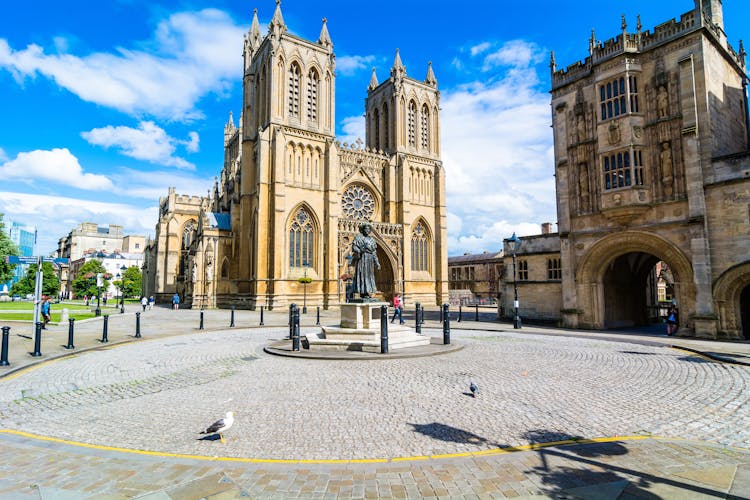 Photo of historic sites in the city of Bristol, England.