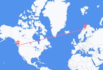 Flyrejser fra Campbell River, Canada til Kiruna, Sverige