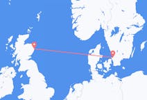 Flyg från Ängelholm, Sverige till Aberdeen, Skottland