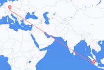 Flyreiser fra Bengkulu, Indonesia til München, Tyskland