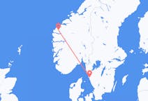 スウェーデンのヨーテボリから、ノルウェーのヴォルダまでのフライト