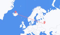 Flyg från Moscow, Ryssland till Akureyri, Island