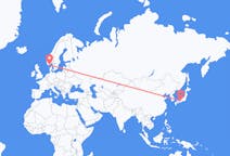 Flyg från Osaka, Japan till Kristiansand, Norge