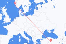 Flyrejser fra Haugesund, Norge til Kayseri, Tyrkiet