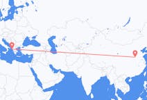 Flyrejser fra Zhengzhou, Kina til Korfu, Grækenland
