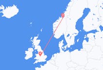 Flyg från Trondheim, Norge till birmingham, England