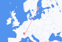 Vluchten van Grenoble, Frankrijk naar Stockholm, Zweden
