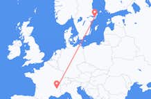 Flyrejser fra Grenoble til Stockholm