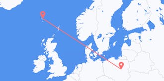 Flights from Faroe Islands to Poland
