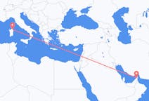 Flights from Ras al-Khaimah, United Arab Emirates to Olbia, Italy