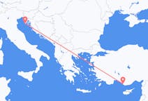 Flyg från Pula, Kroatien till Gazipaşa, Turkiet