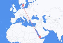 Flüge von Balbala, Dschibuti nach Malmö, Schweden