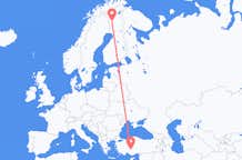 Flyreiser fra Konya, Tyrkia til Kolari, Finland
