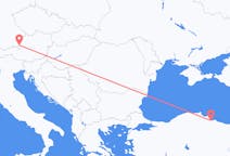 出发地 奥地利出发地 萨尔茨堡目的地 土耳其三生的航班