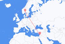 Flyreiser fra Damaskus, Syria til Oslo, Norge
