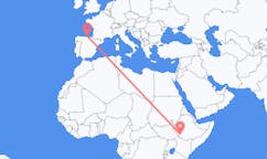 出发地 埃塞俄比亚出发地 金卡目的地 西班牙桑坦德的航班