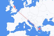 Flights from Syros, Greece to Doncaster, the United Kingdom